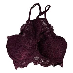 VS PINK date racerback haulter maroon push-up bra size M